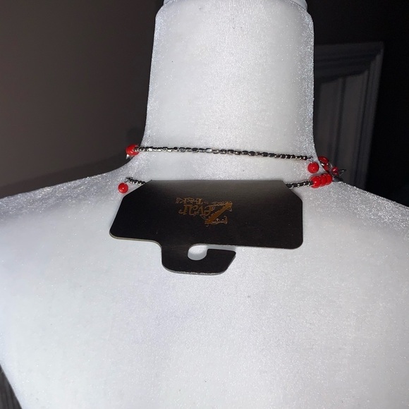 Zevar by Treska Red & Silver Necklace NWT - Picture 2 of 6